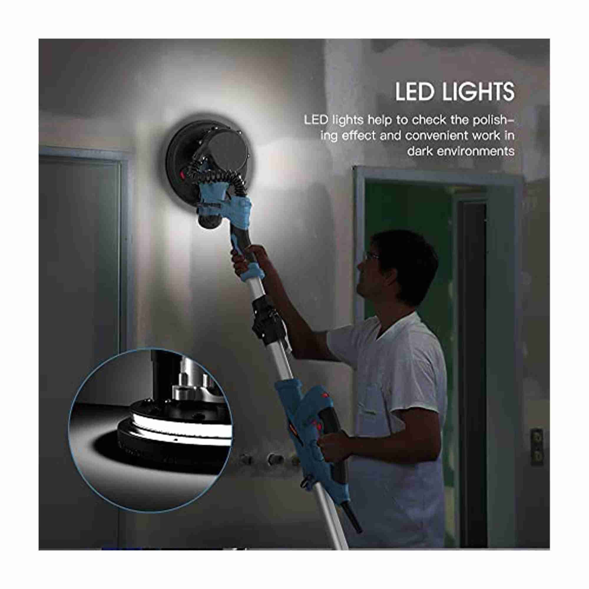 LIJADORA DE PARED TECHO 1050W DRYWALL + 6 LIJAS – TWS10501 - Imagen 5