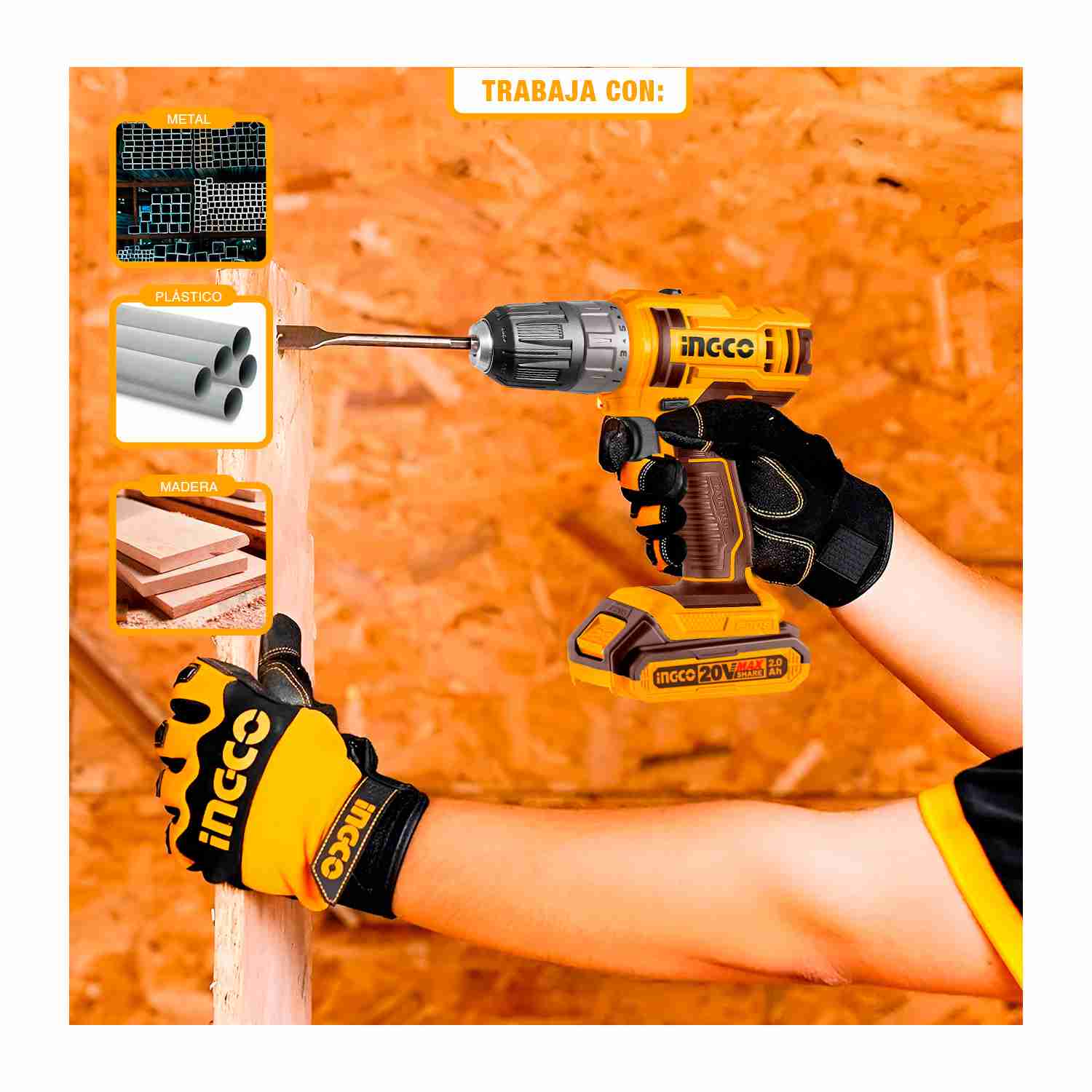 Pistola Pintar Inalámbrica 800 Ml + Taladro 20v 2.0 Ah Ingco - Imagen 8