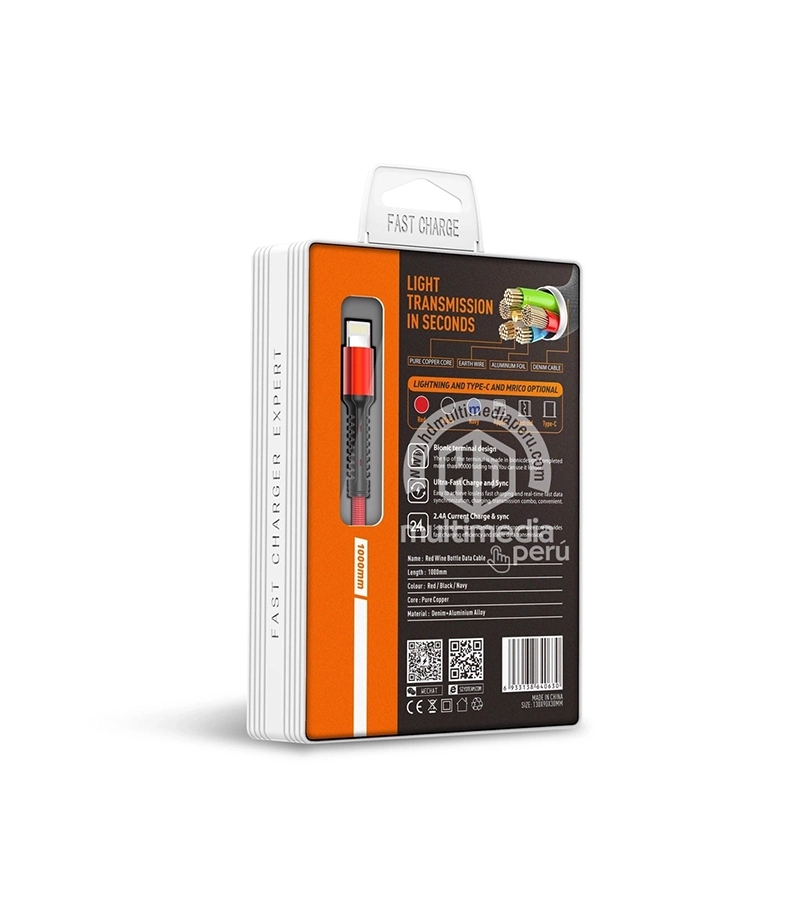 Cable USB para iPhone de 1 Metro Ldnio LS63-L - Imagen 4