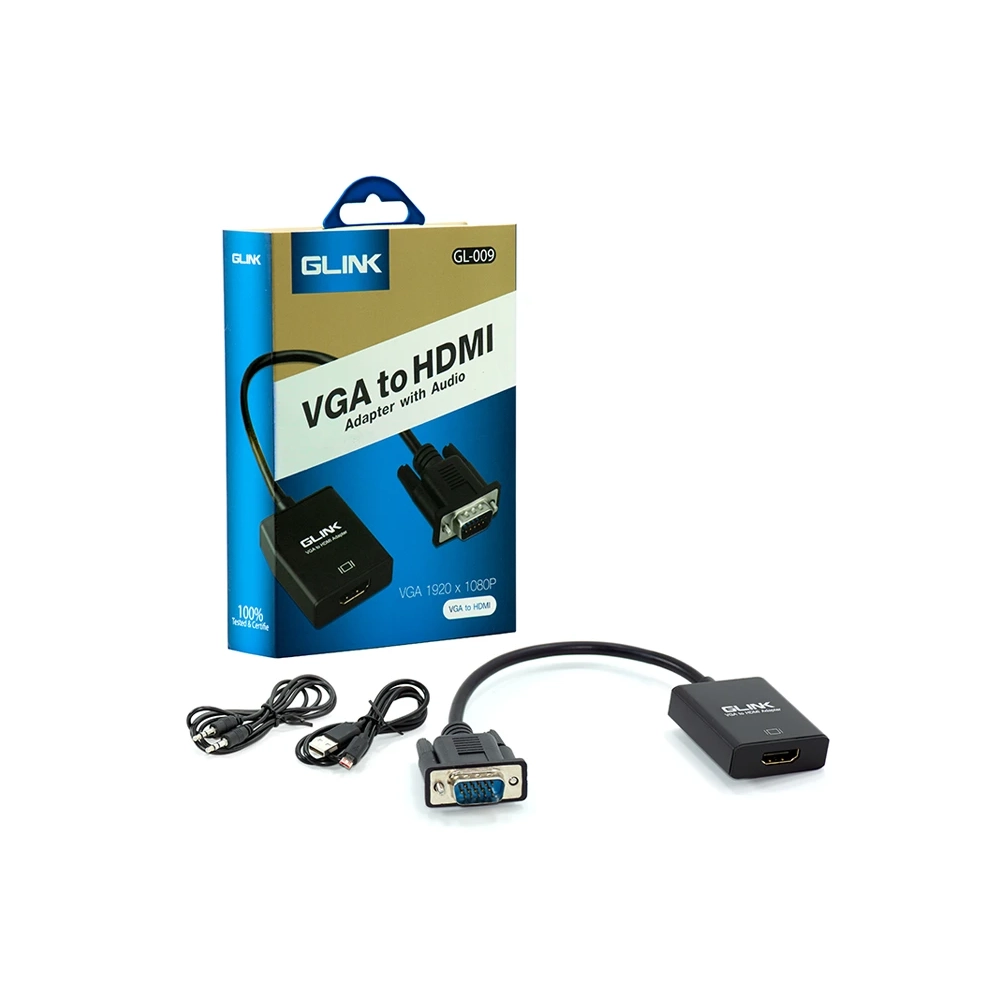 Glink GL-009 | Convertidor VGA a HDMI Full HD 1080p
