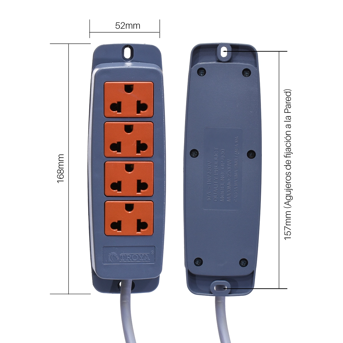 Extensión Eléctrica 5m Cable Vulcanizado TROYA TY-5039G: ¡Potencia Duradera y Segura! - Imagen 3