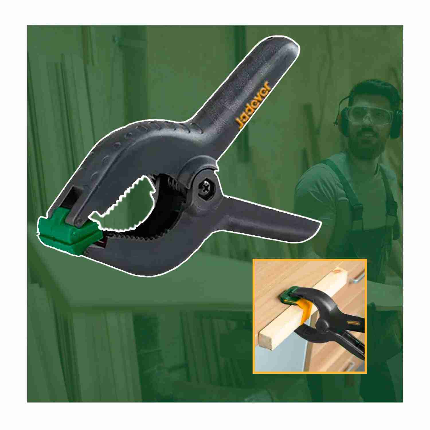 PRENSA PINZA 3 PULGADAS SUJECIÓN JADEVER JDCP537 CARPINTERÍA - Imagen 5