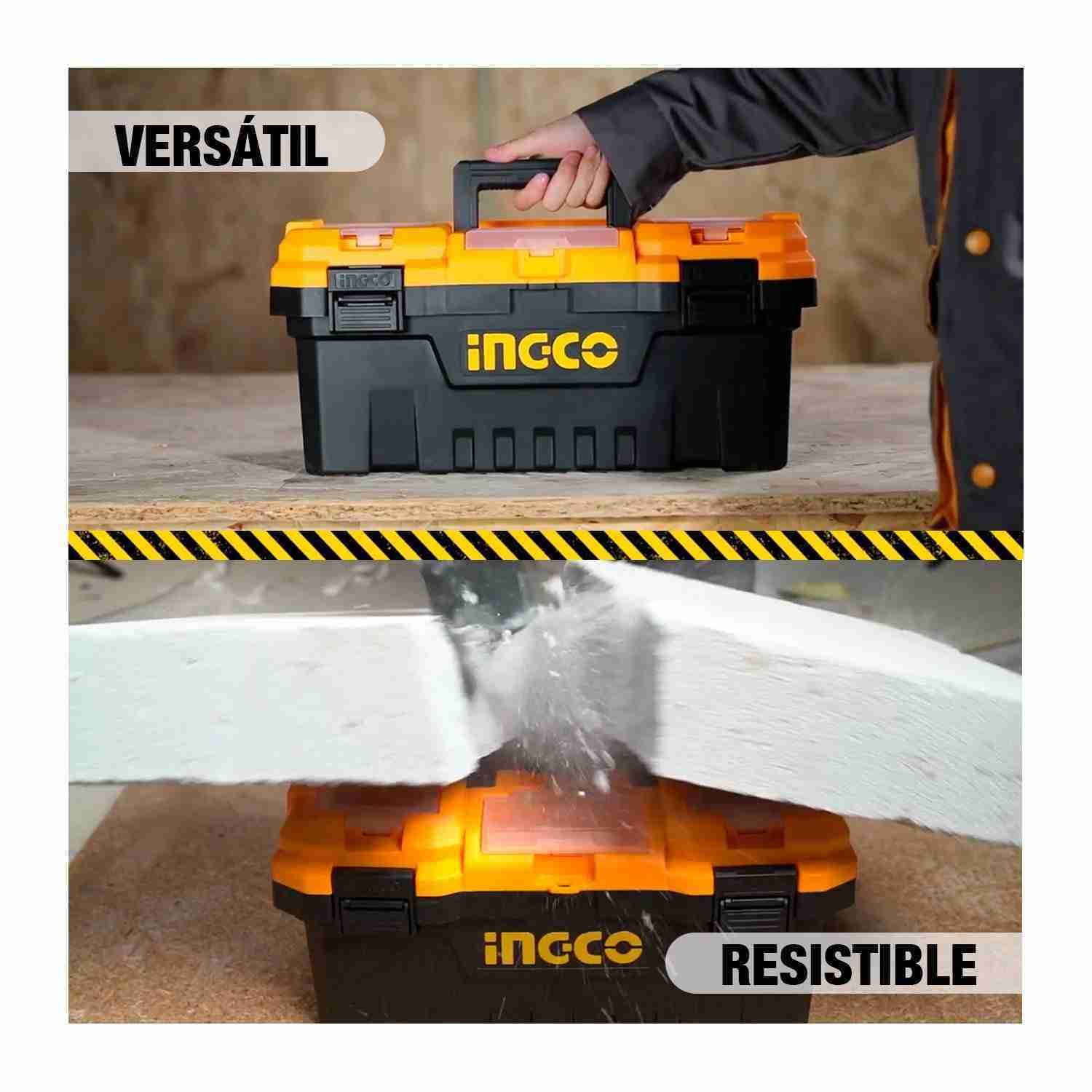 Set 3 Cajas De Herramientas 14′ 17′ 20′ Ingco + Mini Martillo - Imagen 6