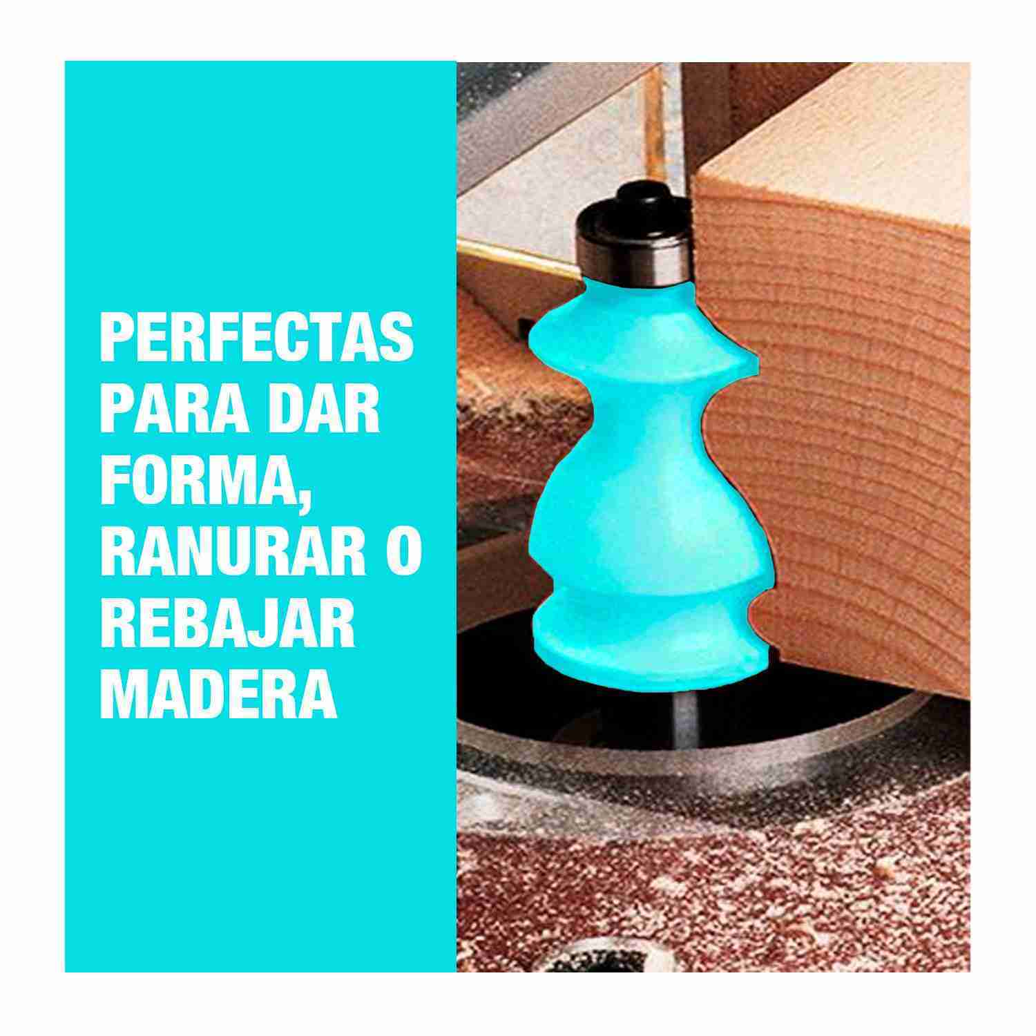 Juego De Fresas 6mm 24pcs Para Ruteadora Tacsr12406 Total - Imagen 9