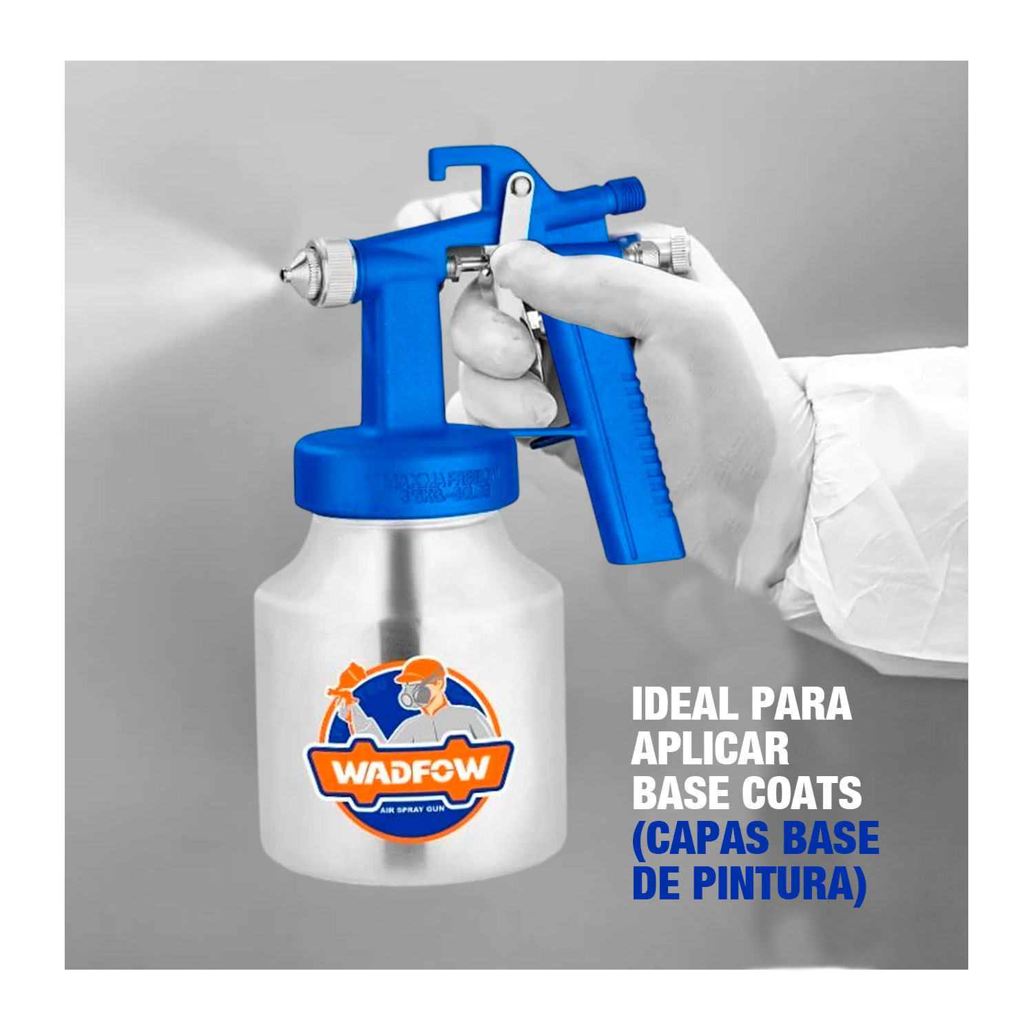 Pistola Spray De Pintar 1000cc 15mm Tacho Metálico Wga1561 - Imagen 5
