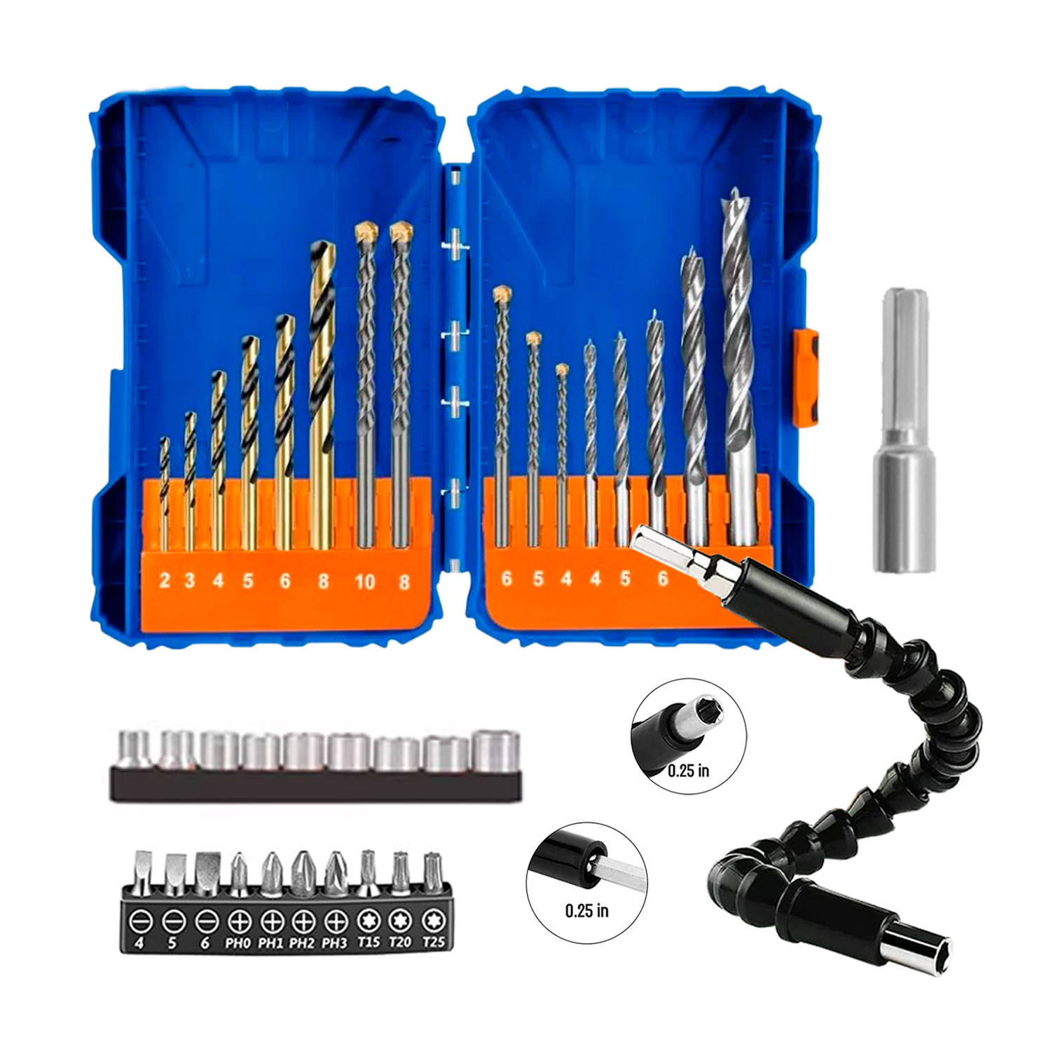 Set De Brocas Multiusos 16pcs + Set De Accesorios